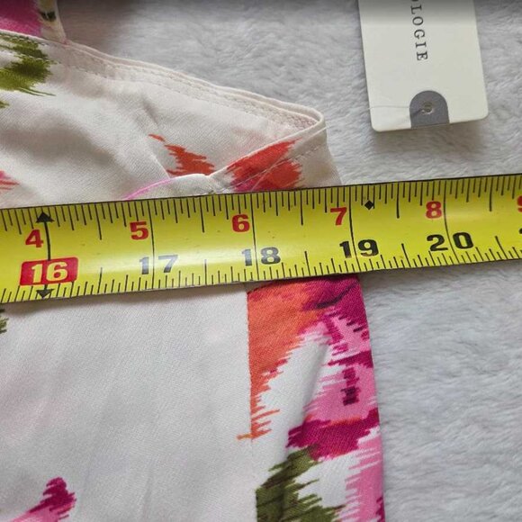 New XL Maeve x Anthropologie The Jocelyn sleeveless slip midi dress pink floral - Picture 11 of 14